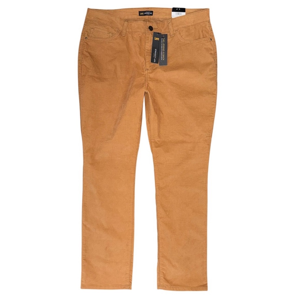 NWT Lee Women’s Legendary Regular Fit Straight Leg Corduroy Jeans Sz 16 Hazelnut